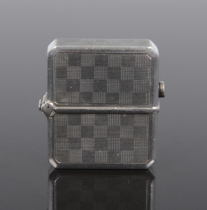 1930s Invicta square Art Deco folding pocket / travelling watch, with silvered dial and Arabic - Image 4 of 4