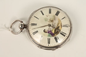 Victorian silver key wind pocket watch with fusee movement, signed - Mathew Harris, Bath, no. - Image 5 of 8