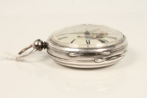 Victorian silver key wind pocket watch with fusee movement, signed - Mathew Harris, Bath, no. - Image 2 of 8