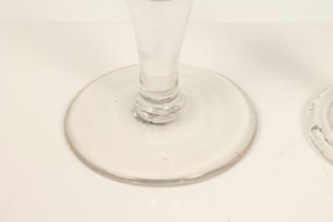 Two eighteenth century drinking glasses of conical form, one with fold-over foot, tallest 12cm - Image 8 of 10