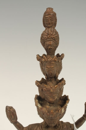 Eastern bronze figure, modelled as a many-armed Goddess, on oval base   CONDITION REPORT  Good - Image 4 of 10