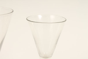 Two eighteenth century drinking glasses of conical form, one with fold-over foot, tallest 12cm - Image 5 of 10