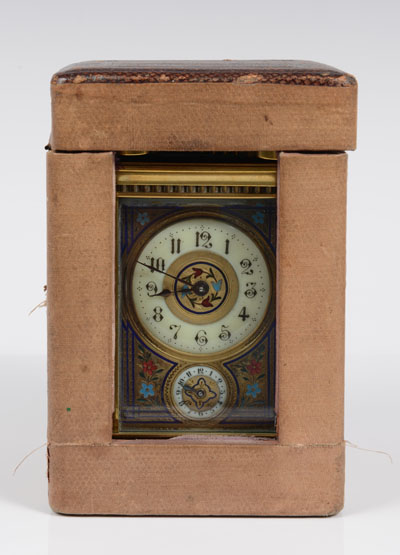 Good quality late nineteenth century French carriage clock with eight day alarm movement, striking - Image 2 of 4