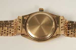 Fine 1960s gentlemen's gold Rolex Oyster Perpetual wristwatch with frosted dial and baton - Image 7 of 14