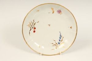 Late nineteenth century Meissen coffee cup, outside decorated with fruits and flowers, entwined - Image 12 of 14