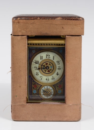 Good quality late nineteenth century French carriage clock with eight day alarm movement, striking - Image 4 of 4