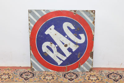 R.A.C. advertising sign