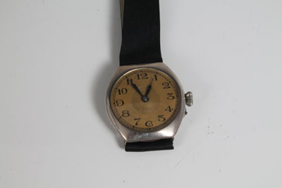 Early twentieth century gentlemen's wristwatch in silver (800 Standard) case