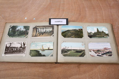 Postcards in album, Essex and Norfolk selection including Coastal views, multi-views, real