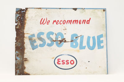 Esso Blue Paraffin enamel advertising sign