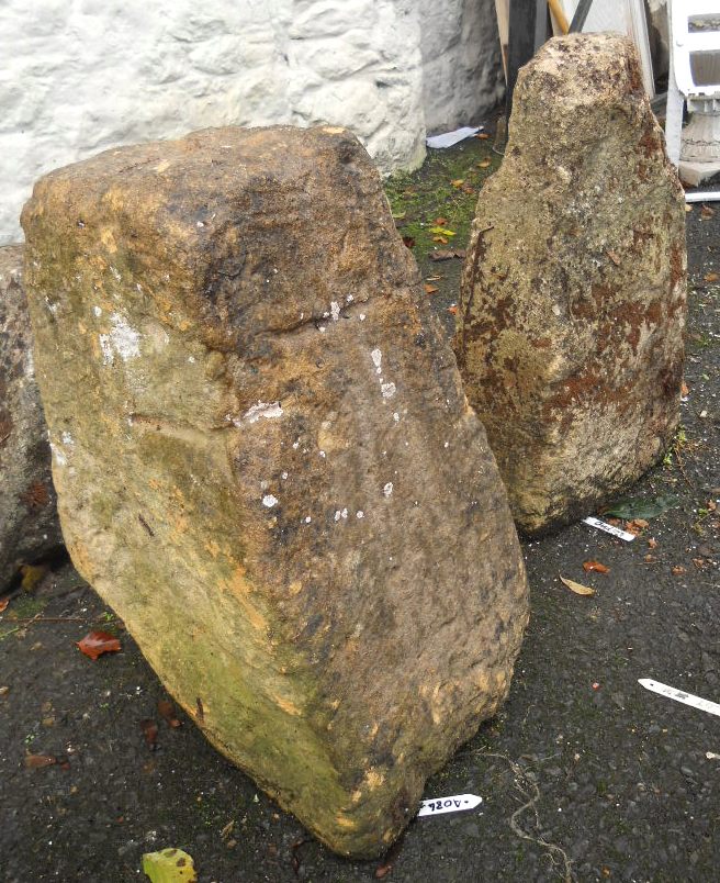 A pair of staddle stone bases