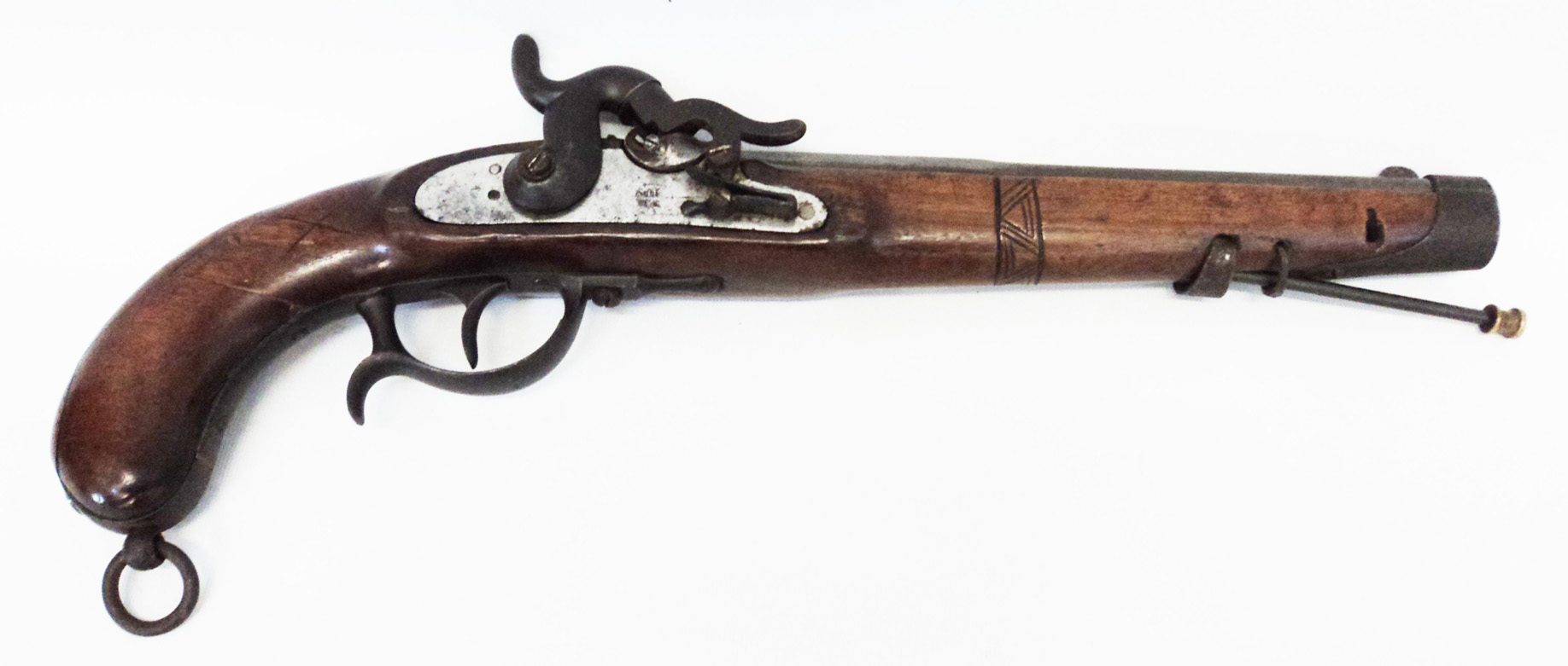 A 19th Century Prussian percussion UM cavalry pistol, Suhl maker, 1855 date and W marks, parts