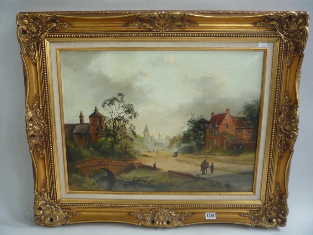 PAGE, DIGBY (1945), Dutch Town scene, oils on canvas, signed, framed, 45cm x 60cm