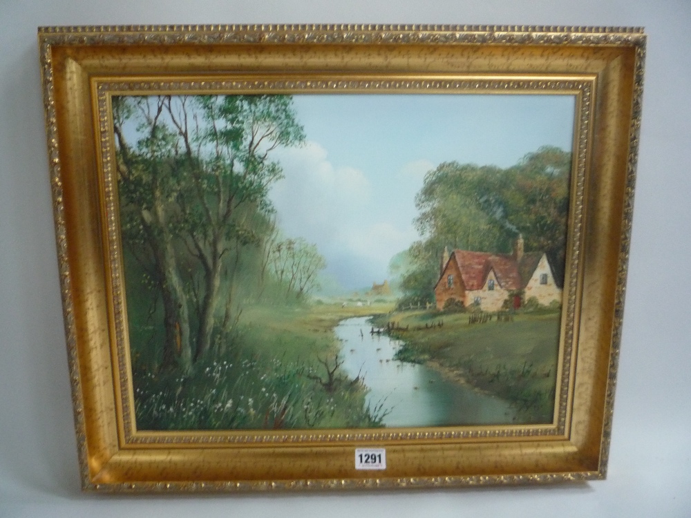 PAGE, DIGBY (1945), pastoral landscape, oils on canvas, signed, framed, 35cm x 45cm