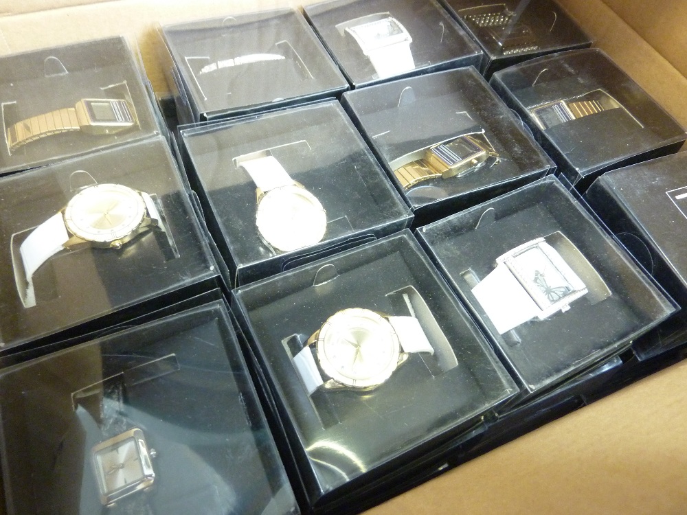 A BOX OF THIRTY SIX BRAND NEW FLORENCE AND FRED WATCHES