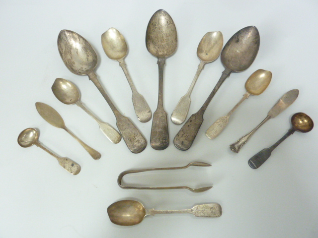 A PARCEL OF ASSORTED SILVER FLATWARE