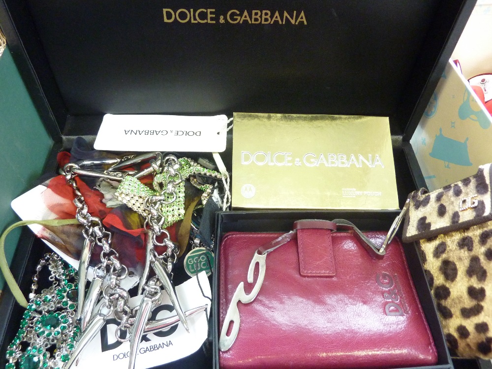 A BOX TO INCLUDE DOLCE AND GABBANA JEWELLERY