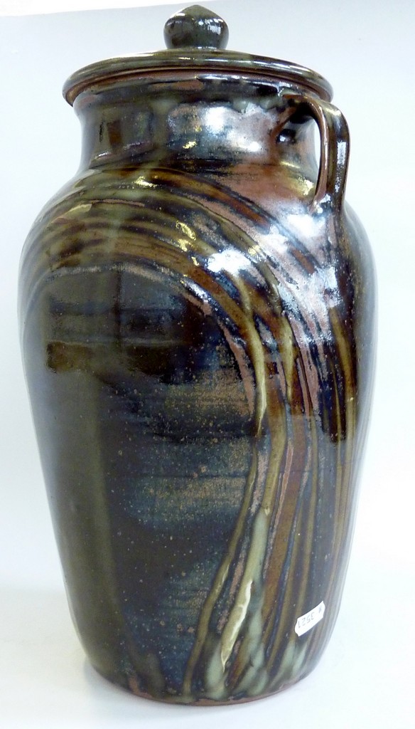 CARDEW, SETH (1934) (SON OF MICHAEL CARDEW), a large Wenford Bridge Studio Pottery covered twin - Image 2 of 3
