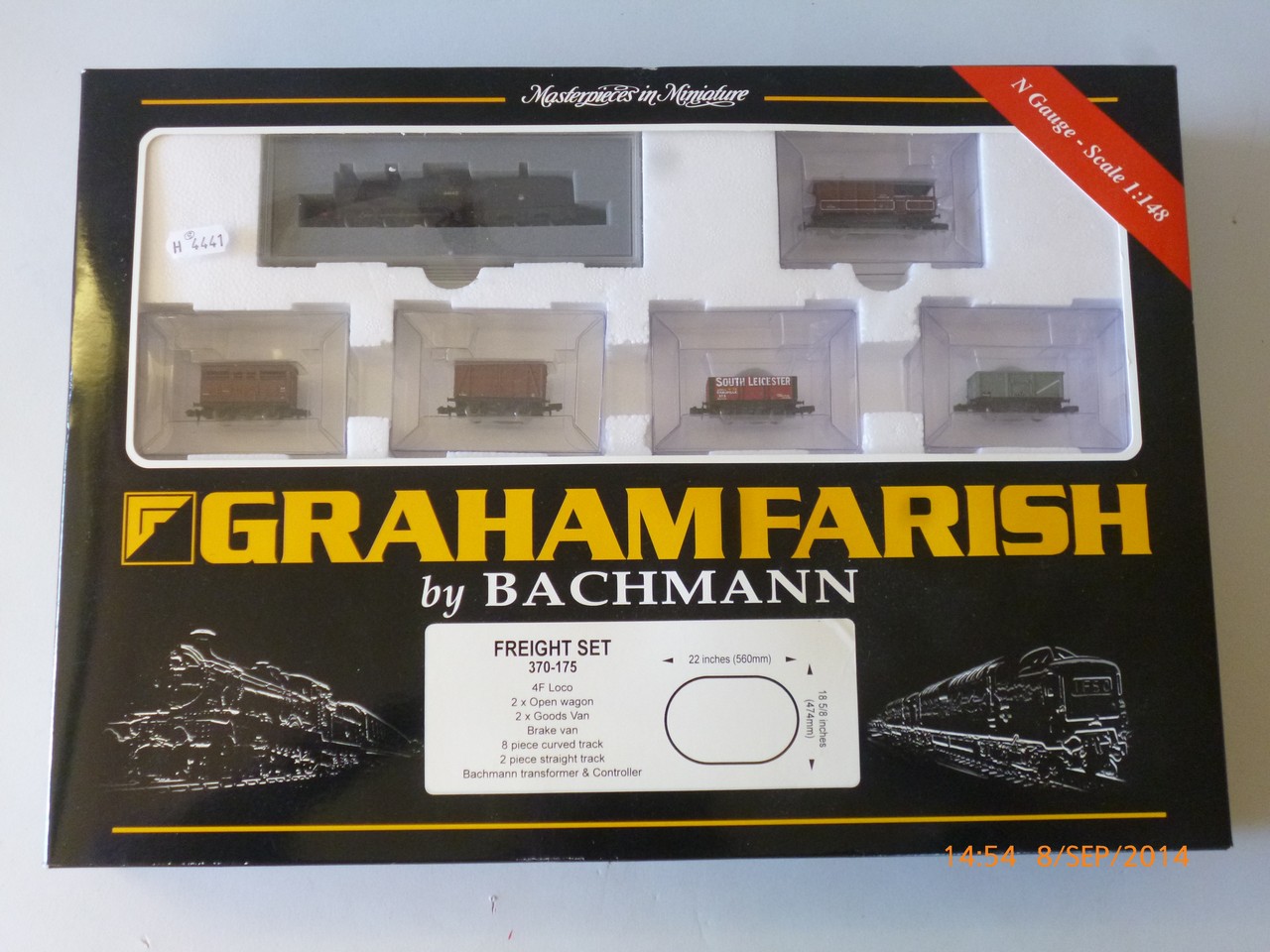 A BOXED GRAHAM FARISH BY BACHMANN N GAUGE TRAIN SET, ‘Freight Set’, No.370-175, comprising 0-6-0