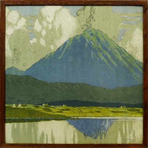 Paul Henry, Irish 1877-1958- Mount Errigal, Co Donegal LMS Ireland for Holidays, publ for the London