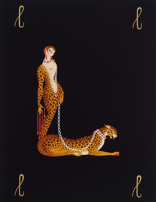 Romain de Tirtoff (Erté), Russian 1892-1990- "Letter L", from the Alphabet Series, 1977; screenprint