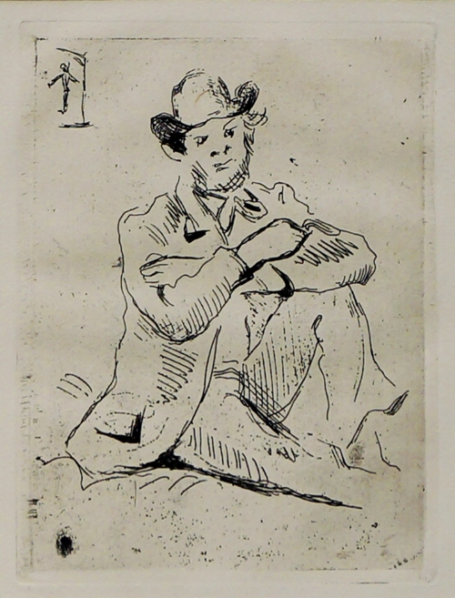 Paul Cézanne, French 1839-1906- "Guillaumin au Pendu", 1873, (Leymarie/Melot 2); etching on laid,