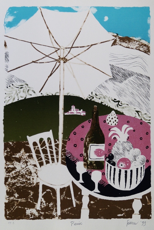 Mary Fedden RA, British 1915-2012- "Picnic", 1999; lithograph, signed, titled, dated 99 and