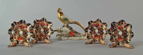 A set of three Royal Crown Derby Imari style fairings, late 19th century/early 20th century, with