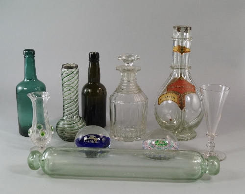 A collection of domestic glassware, 19th century and later, to comprise a quantity of drinking