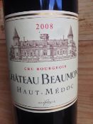 Chateau Beaumont Haut-Medoc Cru Bourgeois 2008
Twelve bottles in cardboard case.  (12)   CONDITION