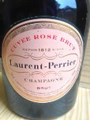 Laurent Perrier Cuvee Rose Brut Champagne
Six bottles in cardboard case.  (6)   CONDITION