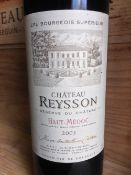 Chateau Reysson Haut-Medoc 2003
Eleven bottles in cardboard case.  (11)   CONDITION REPORTS:  Case
