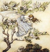 Attributed to ARTHUR RACKHAM (1867-1939) British
Fairy Amongst White Cherry Blossom
Pen and wash