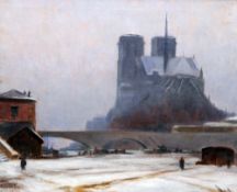 *AR JOHN MANSFIELD CREALOCK (1871-1959) Irish
Notre Dame de Paris
Oil on canvas
Signed
75 x 62