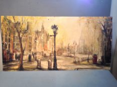 *AR BEN MAILE (born 1922) British
London Street Scene
Oil on board
Signed
91.5 x 46 cms,