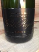 Pol Roger Extra Cuvee de Reserve Vintage Champagne 2004
Six bottles individually boxed and in