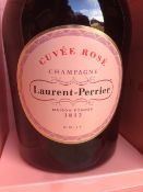 Laurent Perrier Cuvee Rose Champagne
Single bottle in presentation case.    CONDITION REPORTS: