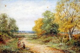 *AR HENRY JOHN SYLVESTER STANNARD (1870-1951) British
Children in a Country Lane
Watercolour