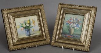 FLORA TOMKINS (1872-1960) British
Miniature Botanical Watercolour
Possibly on ivory
Signed and dated