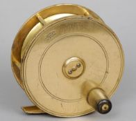 A 4 1/2" Robertson, Glasgow, brass salmon fly reel, circa 1890