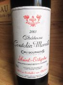 Chateau Coutelin-Merville Saint-Estephe Cru Bourgeois 2003
Eleven bottles in cardboard case.  (11)