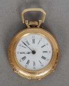 A Continental gold cased lady's pocket watch
Of small proportions, the white enamel dial with