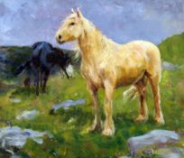 ENGLISH SCHOOL (20th century)
Horses in Landscape
Oil on canvas
34.5 x 30.5 cms, framed