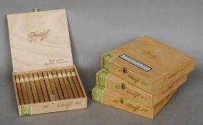 Four boxes of Davidoff No.1 cigars
Three opened, one sealed, one box incomplete.

Provenance:  The