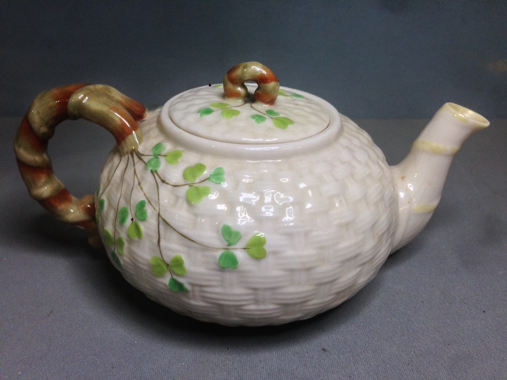 A second mark period (1891-1926) Belleek porcelain tea set
Of typical basket weave form with - Image 10 of 16