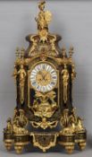 A large ormolu mounted boulle work bracket clock
The case surmounted with a classical figure above a