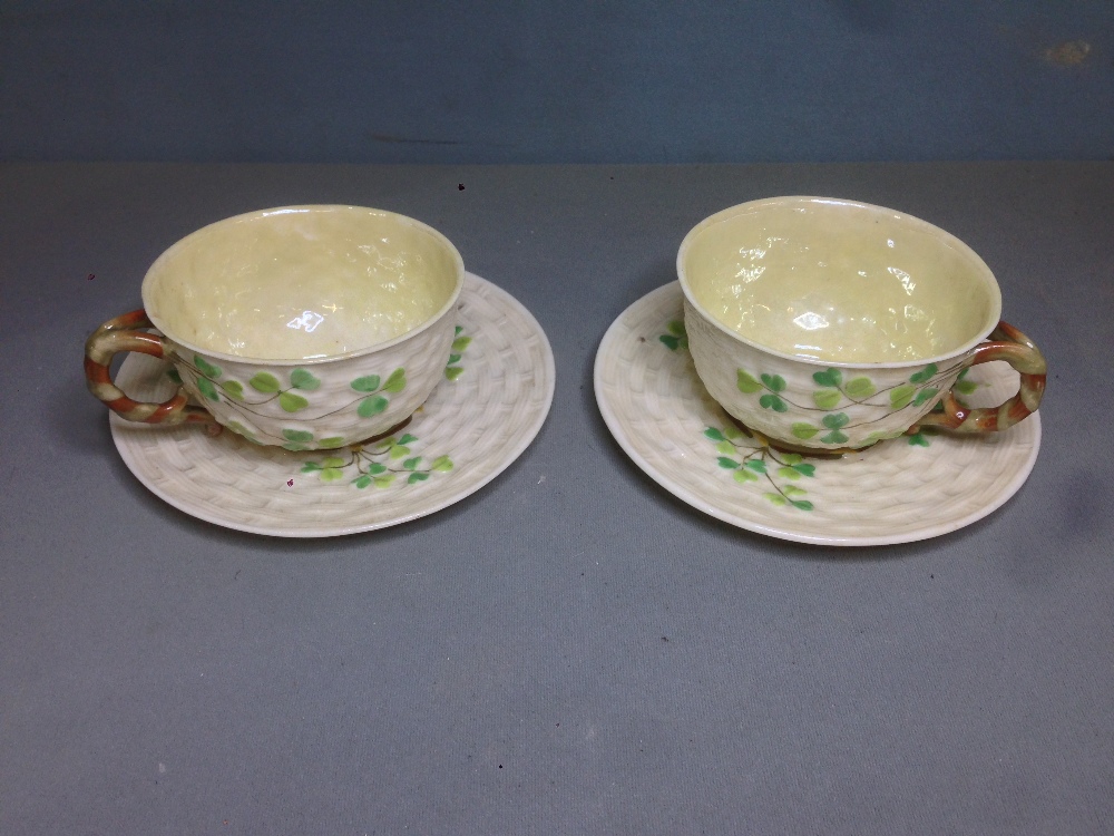 A second mark period (1891-1926) Belleek porcelain tea set
Of typical basket weave form with - Image 16 of 16