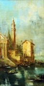 ITALIAN SCHOOL (19th century)
Venetian Scenes
Oils on board
18.5 x 35.5 cms, framed, (a pair) (