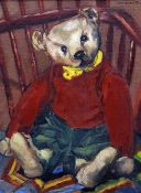 JOAN B. LEWIS (20th century) British
Teddy Bear on a Windsor Chair; and Teddy Bear in a Kilt
Oils on