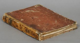 ROBERT DE VAUGONDY.  Atlas De Vaugondy.
With marble board cover and leather spine containing hand